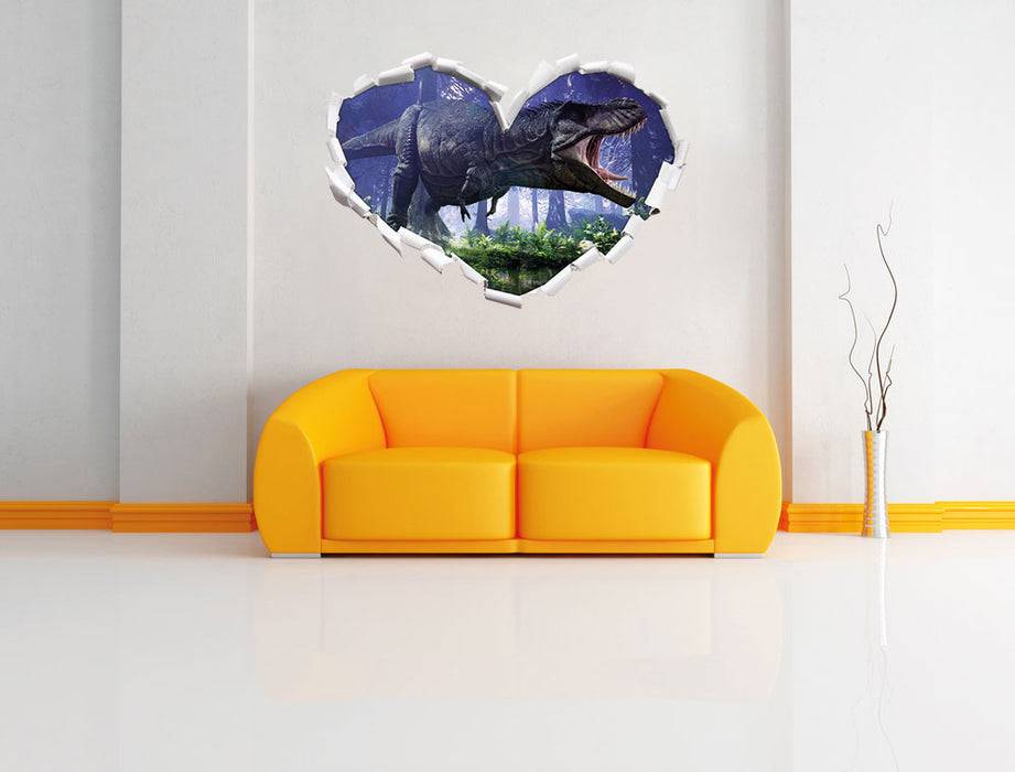 Pixxprint T-Rex Dinosaurier im Wald, 3D Wandtattoo Blitzverkäufe