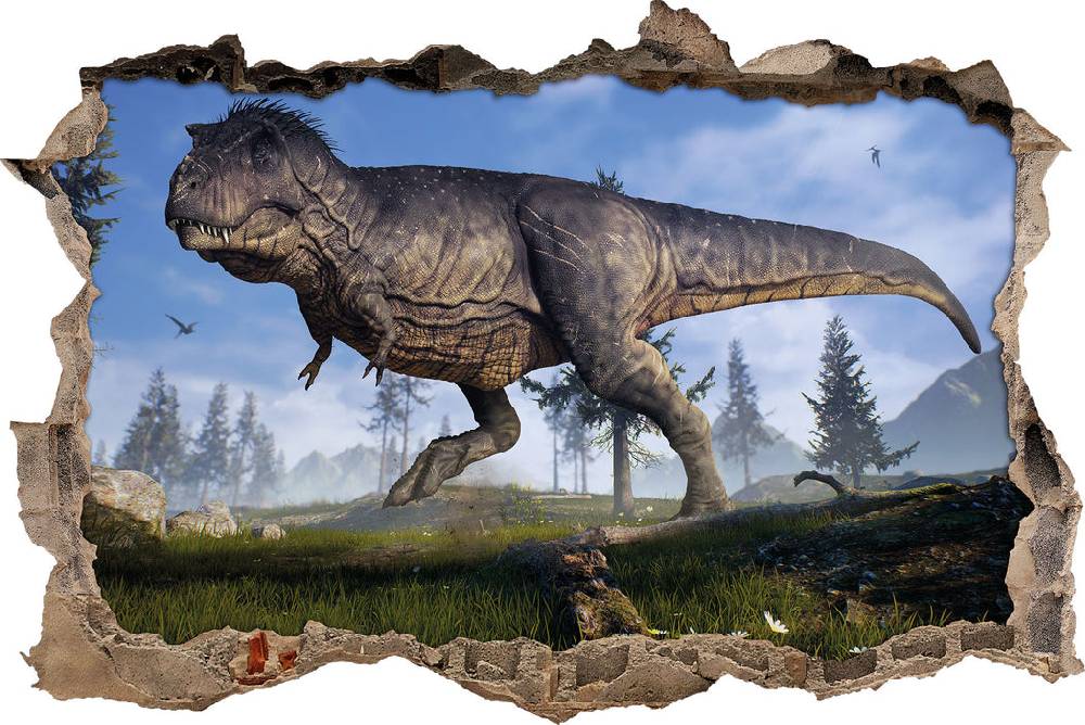 Pixxprint T-Rex Dinosaurier in der Natur, 3D Wandtattoo