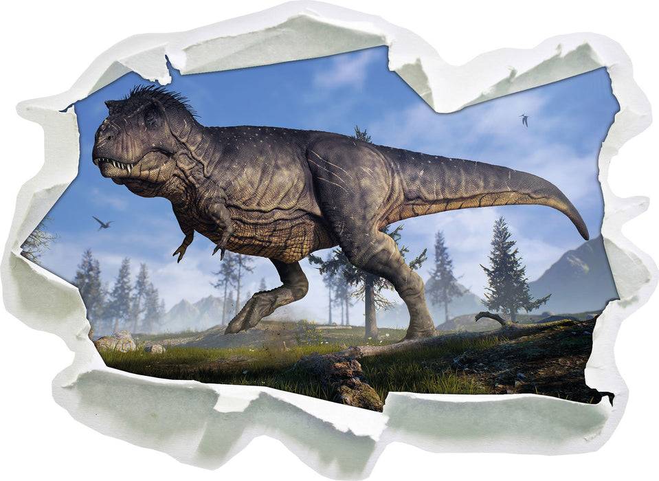 Pixxprint T-Rex Dinosaurier in der Natur, 3D Wandtattoo Kostenloser Versand