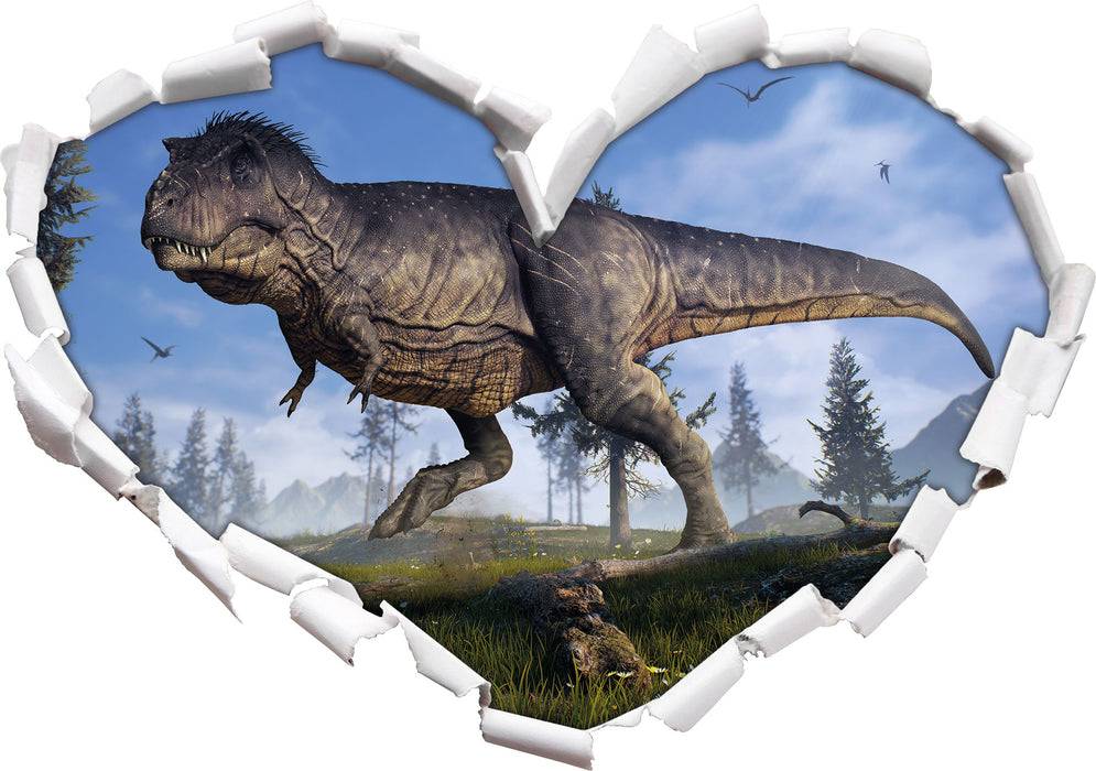 Pixxprint T-Rex Dinosaurier in der Natur, 3D Wandtattoo Kostenloser Versand