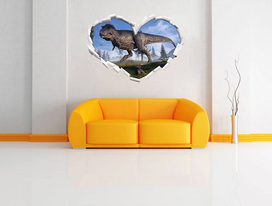 Pixxprint T-Rex Dinosaurier in der Natur, 3D Wandtattoo Kostenloser Versand