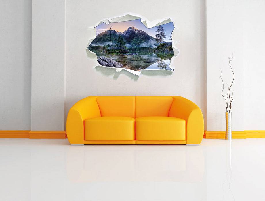 Pixxprint Sonnenaufgang am Hintersee, 3D Wandtattoo Fabrik Onlineshop