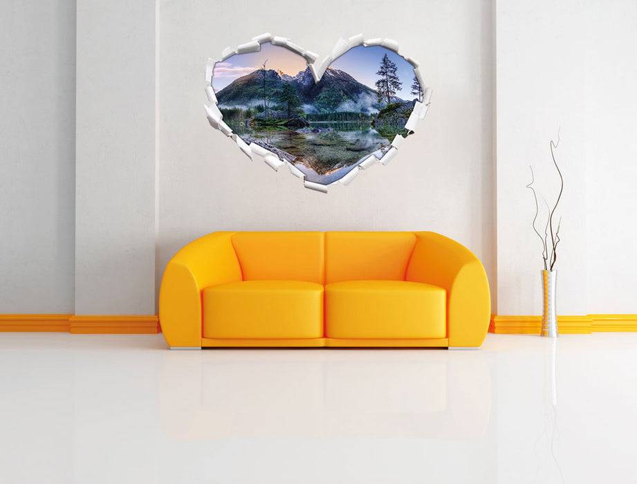 Pixxprint Sonnenaufgang am Hintersee, 3D Wandtattoo Fabrik Onlineshop