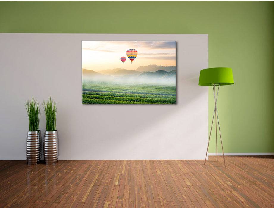 Pixxprint Heißluftballon, Leinwandbild Cyber Monday
