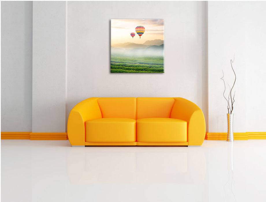 Pixxprint Heißluftballon, Leinwandbild Cyber Monday