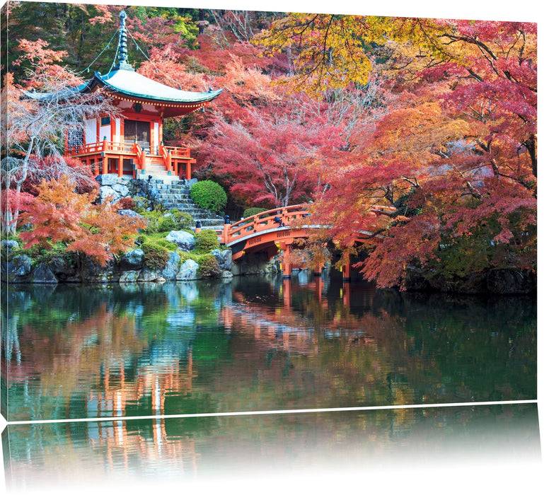 Pixxprint Wunderschönes Kloster in Japan, Leinwandbild