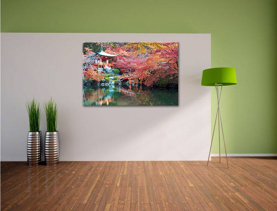 Pixxprint Wunderschönes Kloster in Japan, Leinwandbild Top Angebot