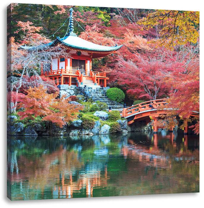 Pixxprint Wunderschönes Kloster in Japan, Leinwandbild Top Angebot