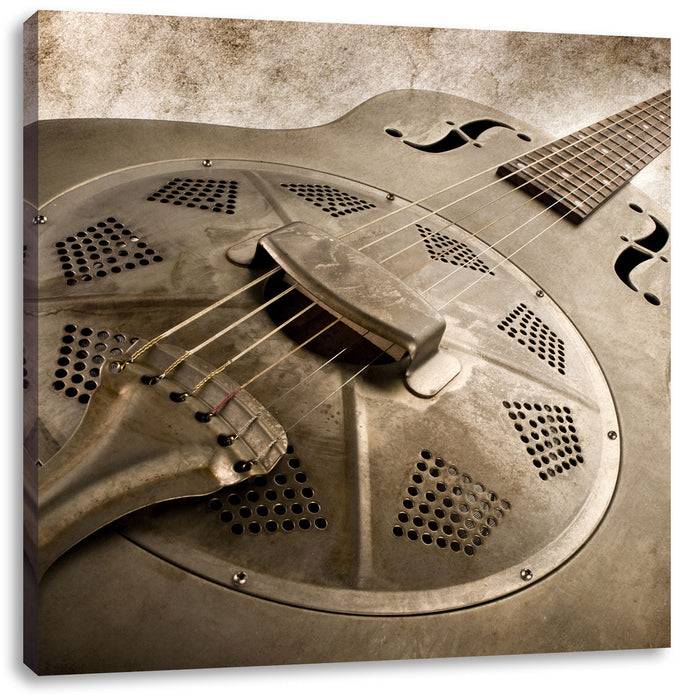 Pixxprint Wunderschöne alte Gitarre, Leinwandbild Saisonale Angebote