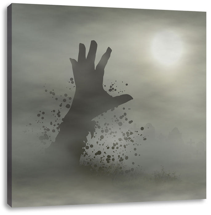 Pixxprint Zombie Erwachen, Leinwandbild Kauf eins, bekomm eins gratis