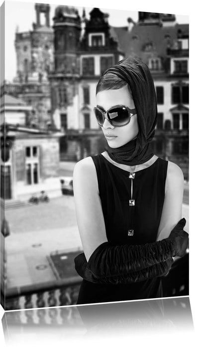 Pixxprint Audrey in Paris, Leinwandbild