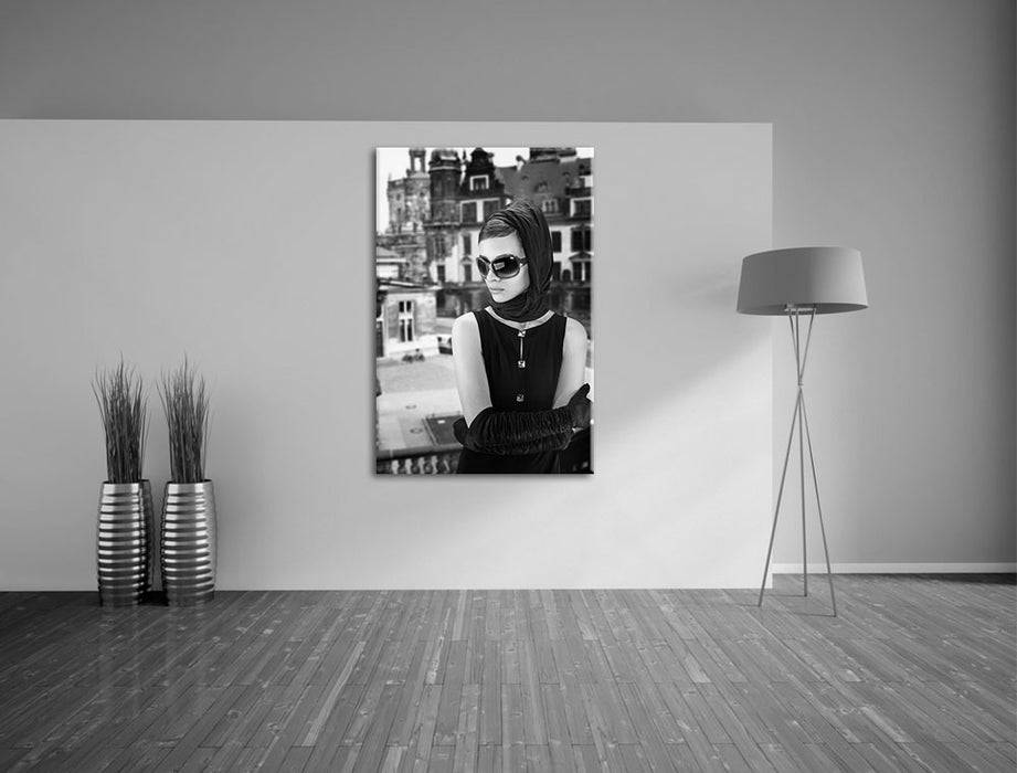 Pixxprint Audrey in Paris, Leinwandbild Tiefpreis