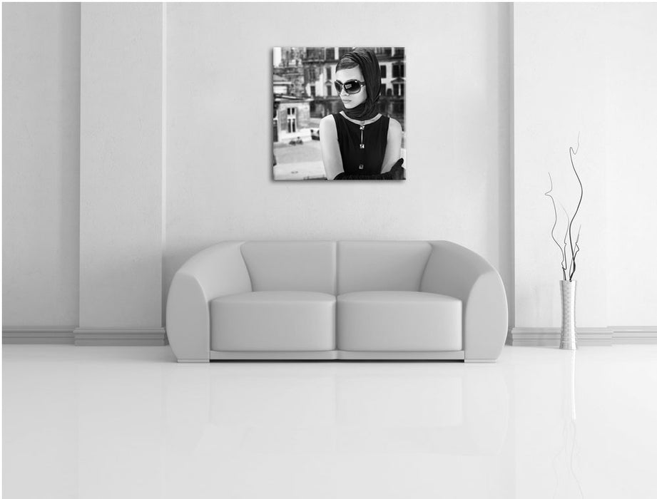 Pixxprint Audrey in Paris, Leinwandbild Tiefpreis