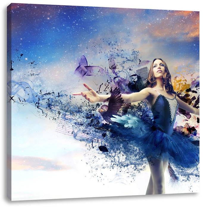 Pixxprint Ballerina im Kleid, Leinwandbild JETZT KAUFEN