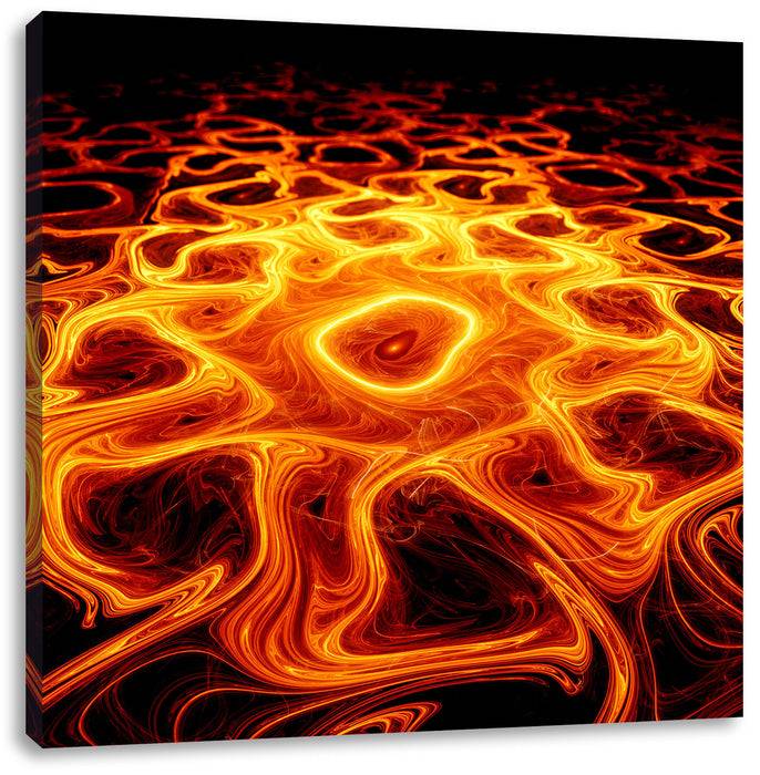 Pixxprint Lava Muster in der Nacht, Leinwandbild Vierteljährliche Förderung