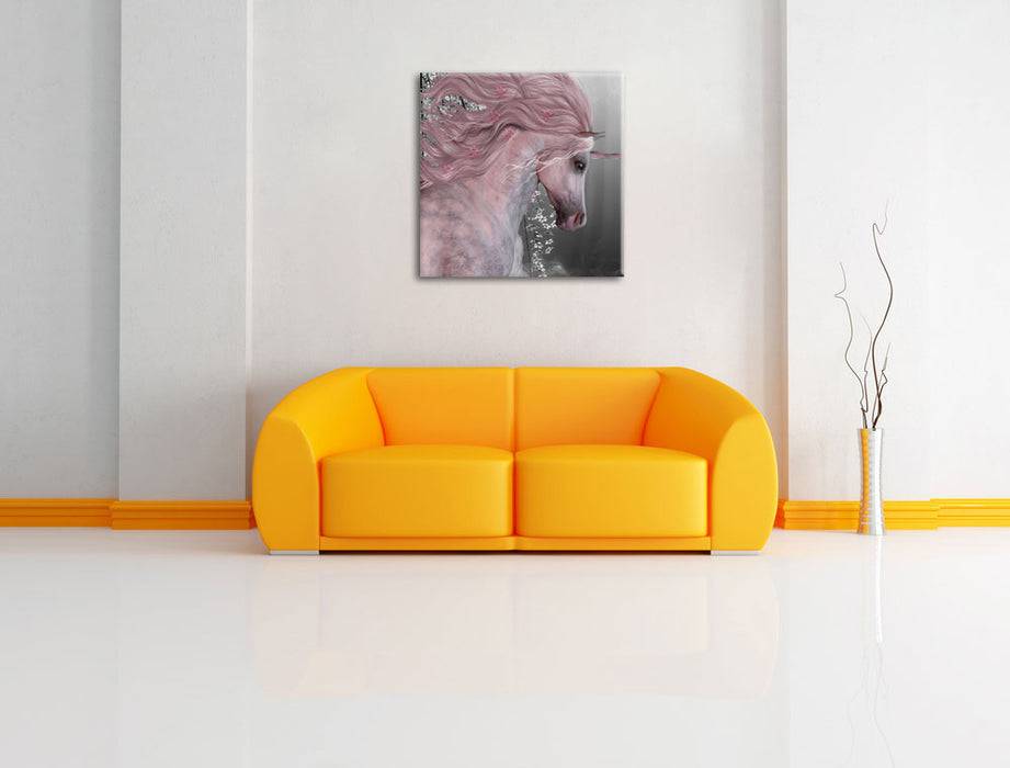 Pixxprint wunderbares Einhorn, Leinwandbild Riesige Rabatte