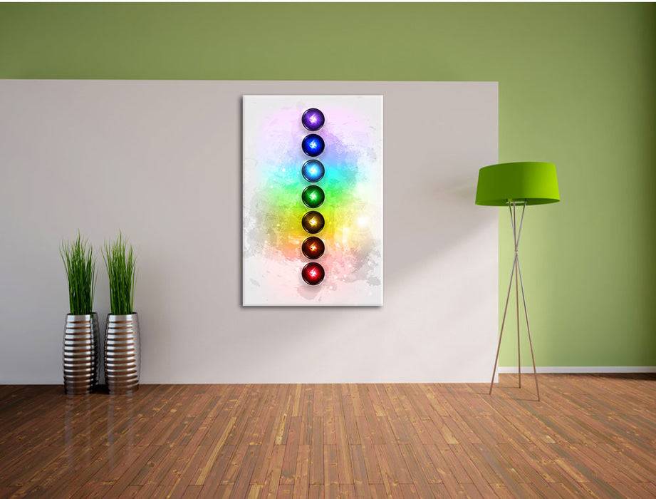 Pixxprint Chakra Eneregieelemente, Leinwandbild Auslauf