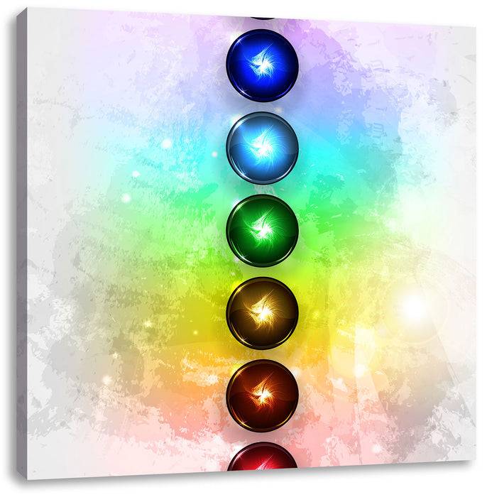 Pixxprint Chakra Eneregieelemente, Leinwandbild Auslauf