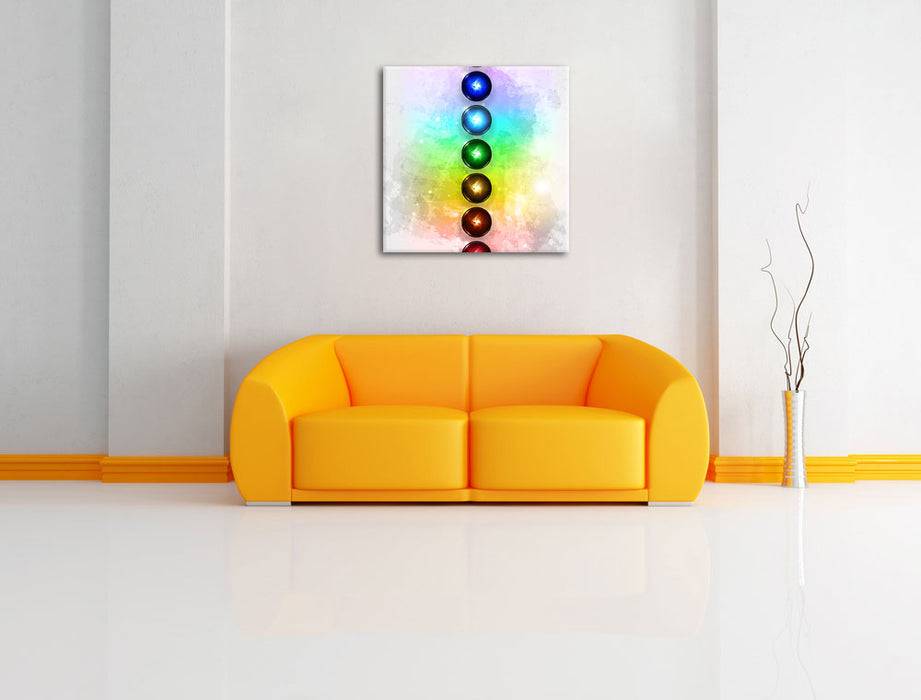 Pixxprint Chakra Eneregieelemente, Leinwandbild Auslauf