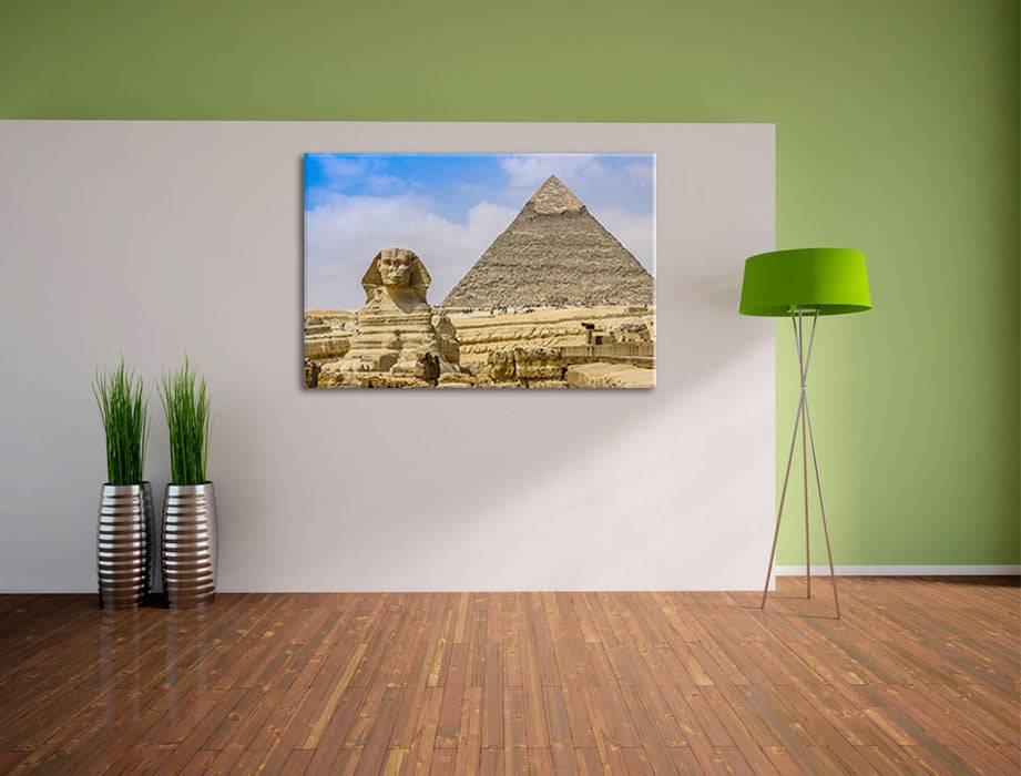 Pixxprint Sphinx von Gizeh mit Pyramide, Leinwandbild Meist gekauft