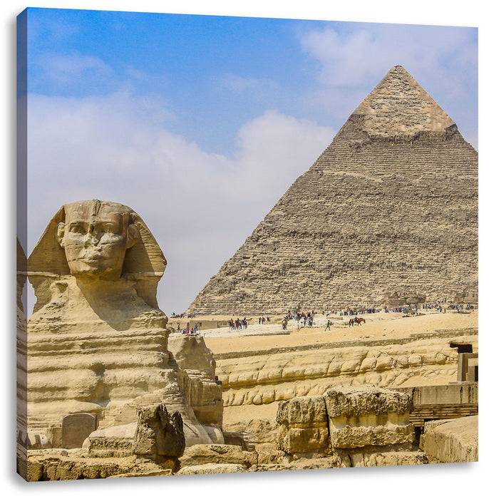 Pixxprint Sphinx von Gizeh mit Pyramide, Leinwandbild Meist gekauft