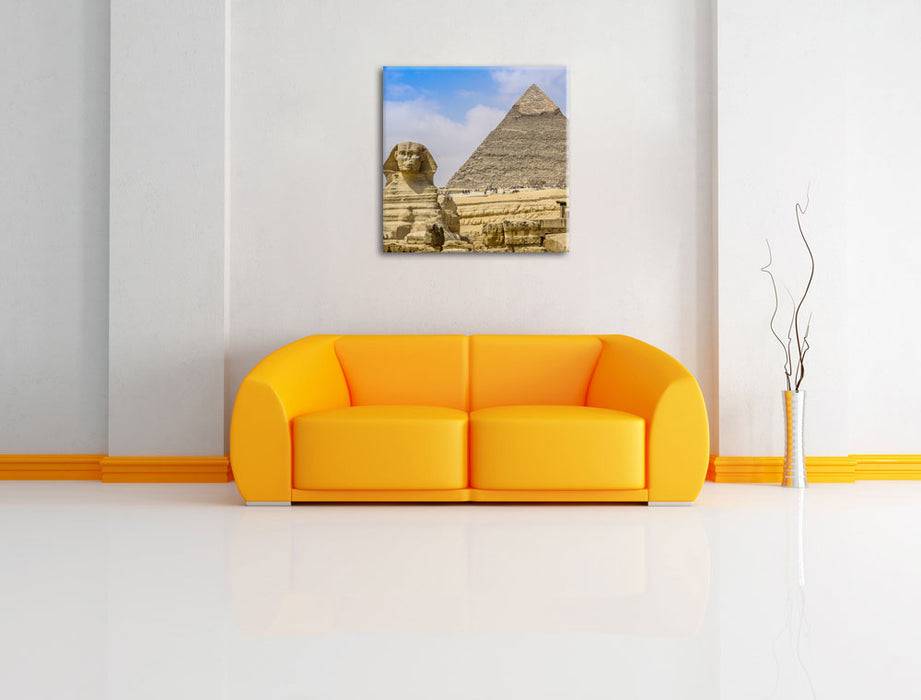 Pixxprint Sphinx von Gizeh mit Pyramide, Leinwandbild Meist gekauft