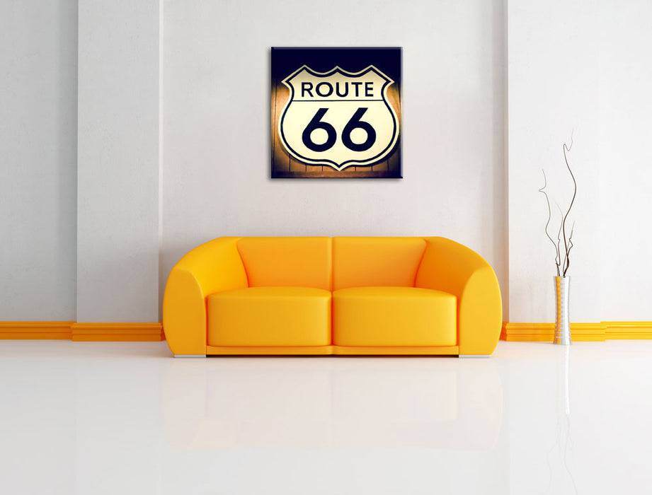 Pixxprint Modernes Route 66 Schild, Leinwandbild Sonderangebot