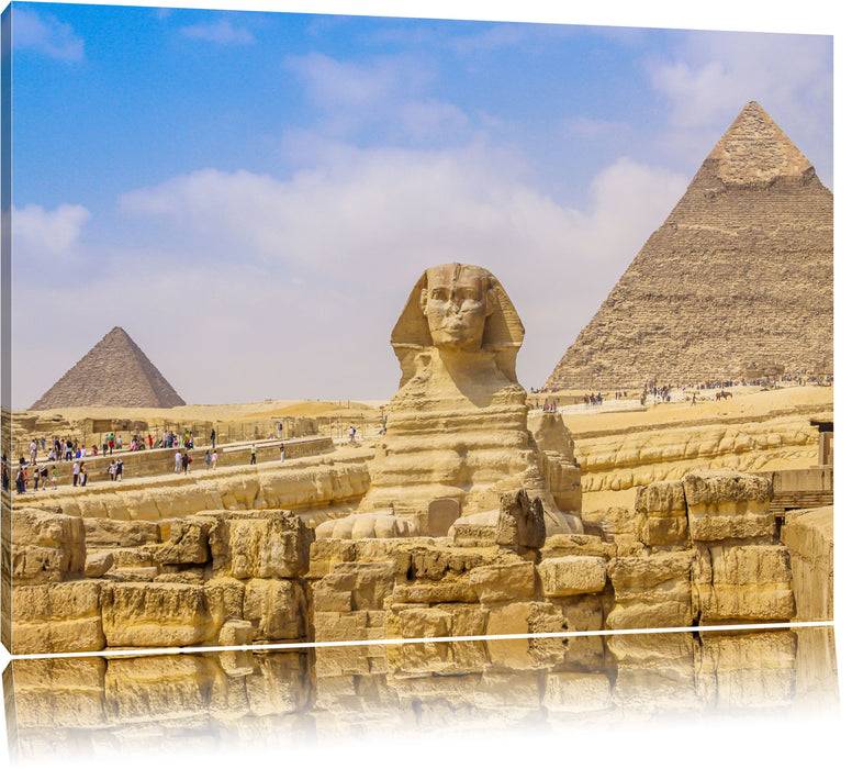 Pixxprint Große Sphinx von Gizeh, Leinwandbild