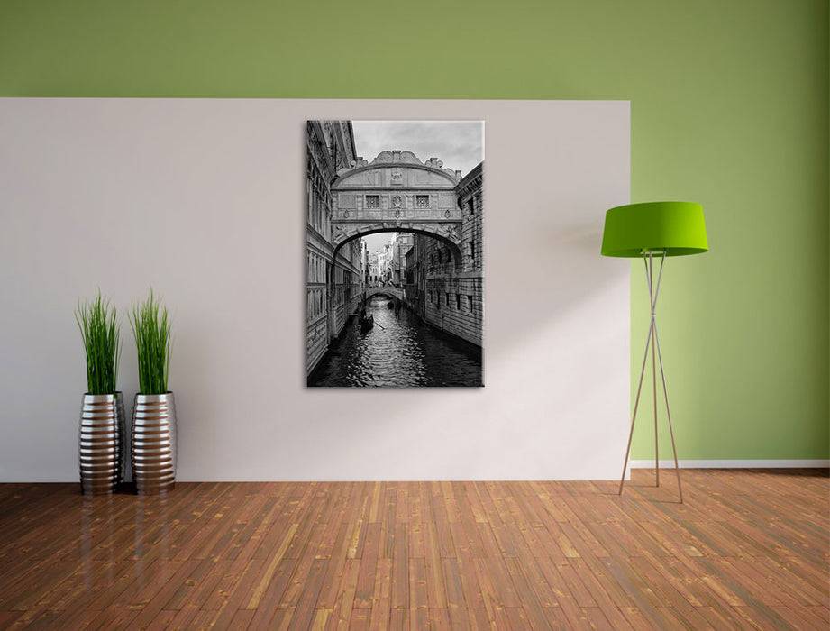 Pixxprint Romantischer Kanal in Venedig, Leinwandbild Versandkostenfrei