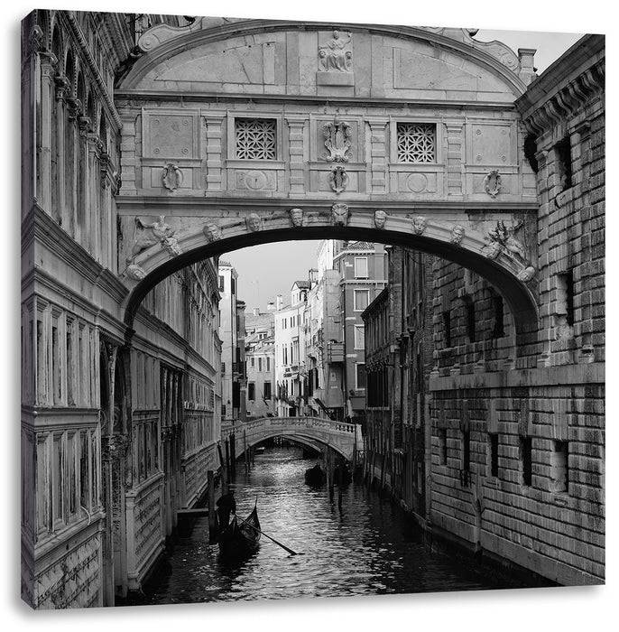 Pixxprint Romantischer Kanal in Venedig, Leinwandbild Versandkostenfrei