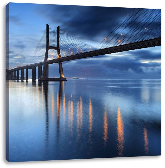 Pixxprint Ponte Vasco da Gama Lissabon, Leinwandbild Flash Sale