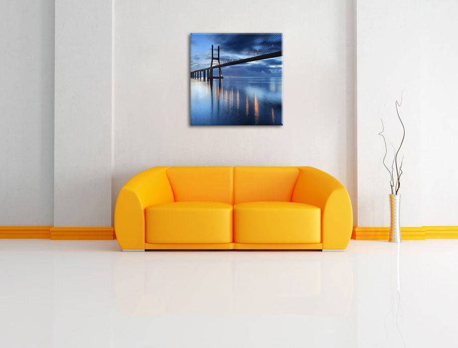 Pixxprint Ponte Vasco da Gama Lissabon, Leinwandbild Flash Sale