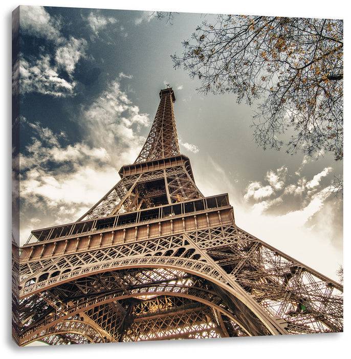 Pixxprint Eindrucksvoller Eifelturm Paris, Leinwandbild Begrenztes Angebot
