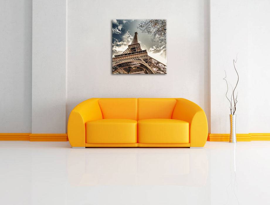 Pixxprint Eindrucksvoller Eifelturm Paris, Leinwandbild Begrenztes Angebot