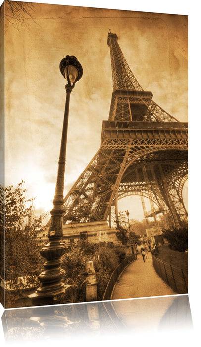 Pixxprint Pariser Eifelturm Retro, Leinwandbild Online Shopping