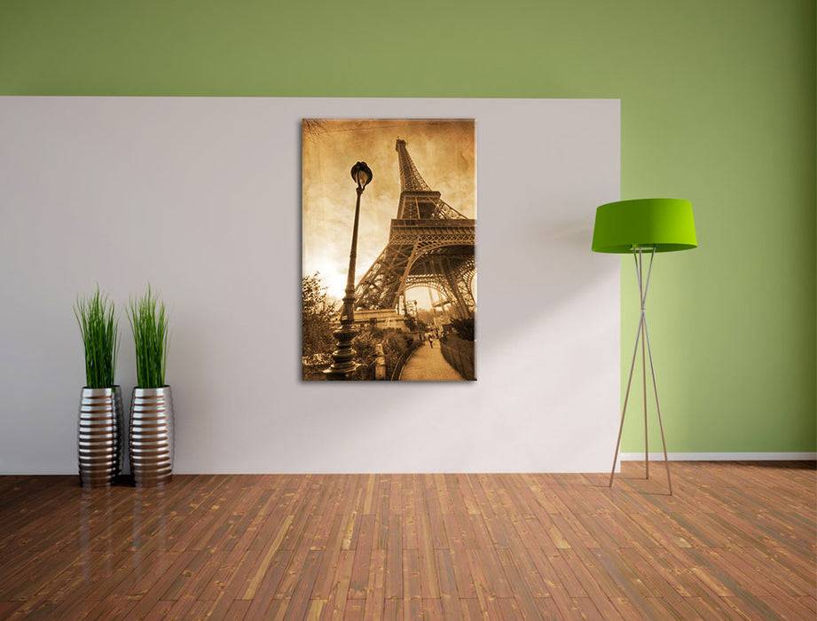 Pixxprint Pariser Eifelturm Retro, Leinwandbild Online Shopping