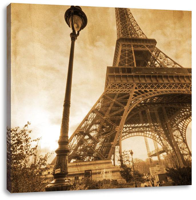 Pixxprint Pariser Eifelturm Retro, Leinwandbild Online Shopping