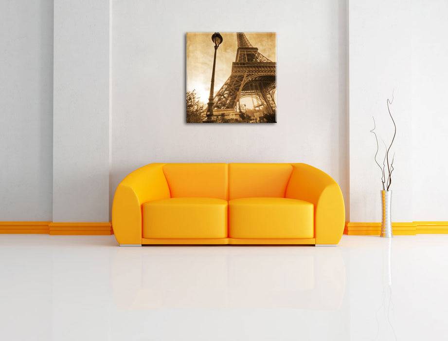 Pixxprint Pariser Eifelturm Retro, Leinwandbild Online Shopping