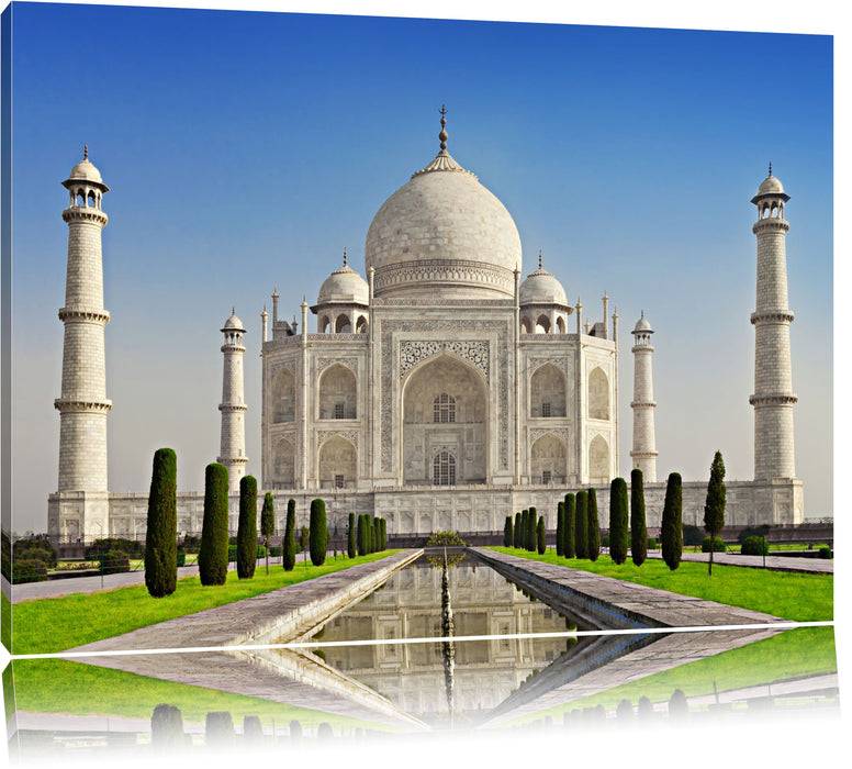 Pixxprint Gewaltiger Taj Mahal, Leinwandbild