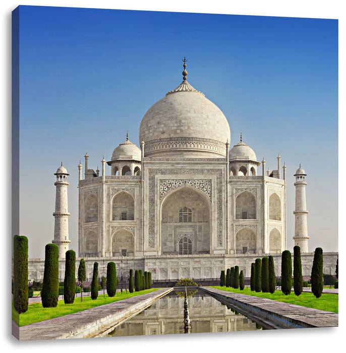 Pixxprint Gewaltiger Taj Mahal, Leinwandbild Saisonschlussverkauf