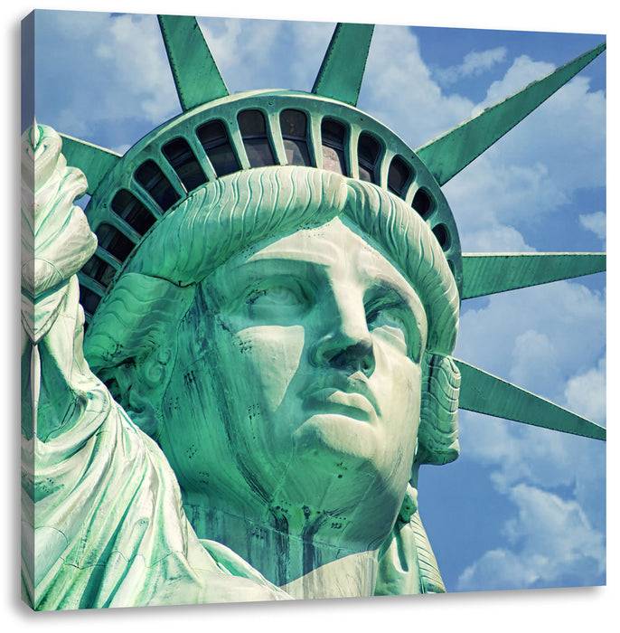 Pixxprint Majestäische Freiheitsstatue, Leinwandbild Black Friday