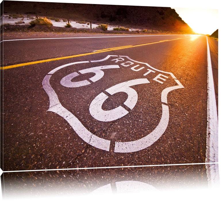 Pixxprint Highway Route 66, Leinwandbild Weihnachtsangebot