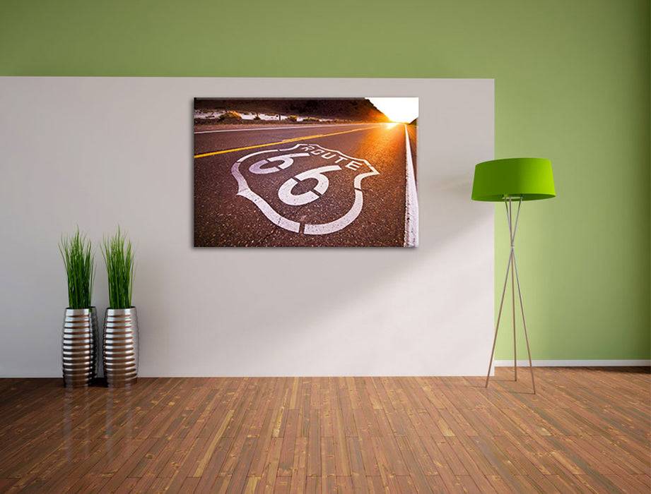Pixxprint Highway Route 66, Leinwandbild Weihnachtsangebot