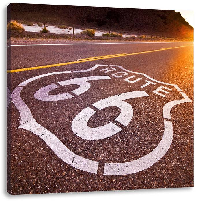 Pixxprint Highway Route 66, Leinwandbild Weihnachtsangebot