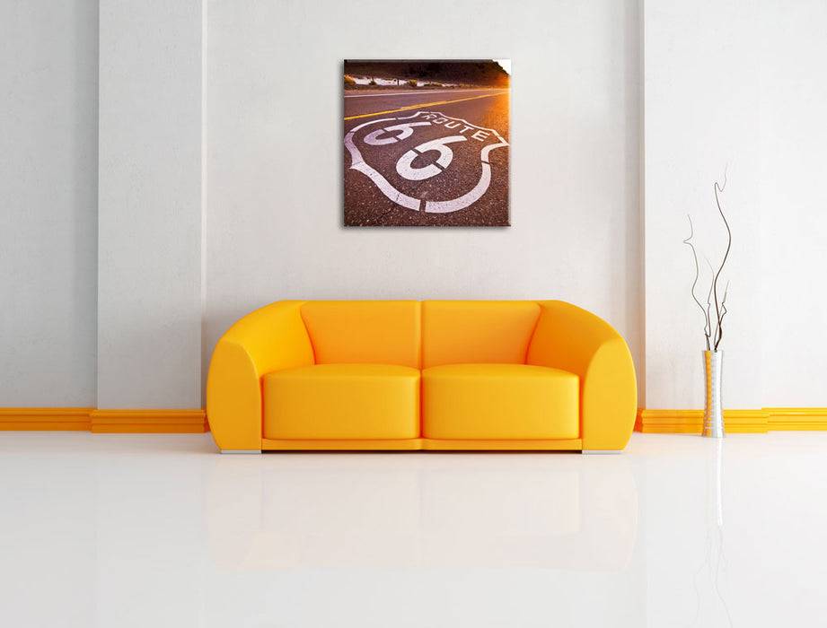 Pixxprint Highway Route 66, Leinwandbild Weihnachtsangebot