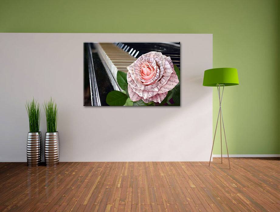 Pixxprint Noten Klavier, Leinwandbild Osterangebot