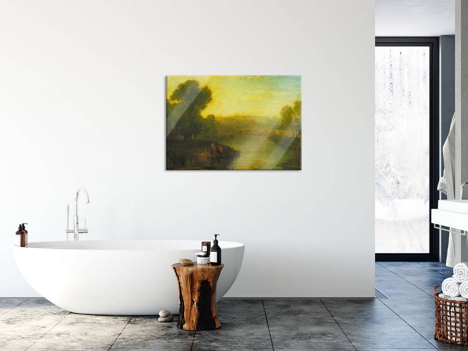 Pixxprint William Turner - View of Richmond Hill and Bridge, Glasbild Jubiläumsangebot