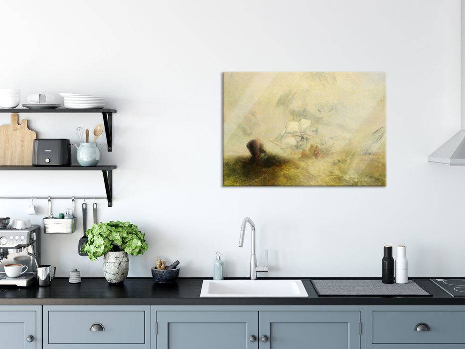 Pixxprint William Turner - Whalers Expressionismus, Glasbild Zeitlich begrenztes Angebot