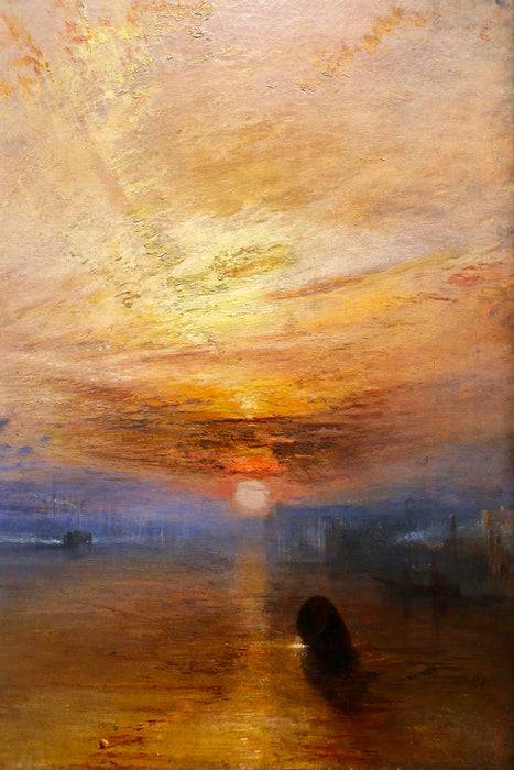 Pixxprint William Turner - The fighting Temeraire tugged to her l, Glasbild Große Rabatte