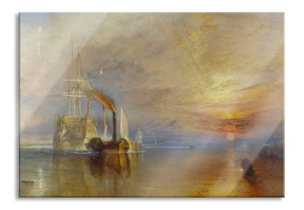 Pixxprint William Turner - The Fighting Temeraire, Glasbild Bestseller